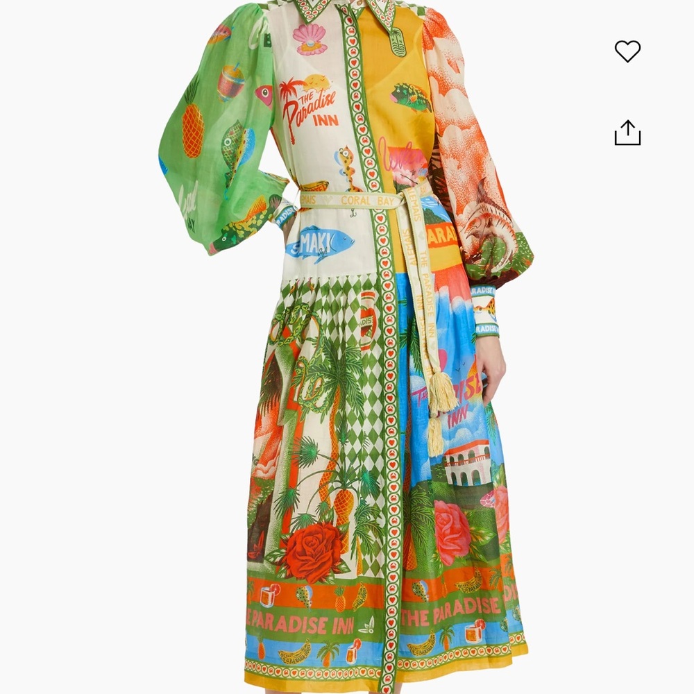 Alemais Multicolor Graphic Print Dress